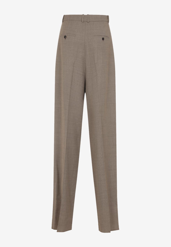 Pleated Tailored Pants in Wool