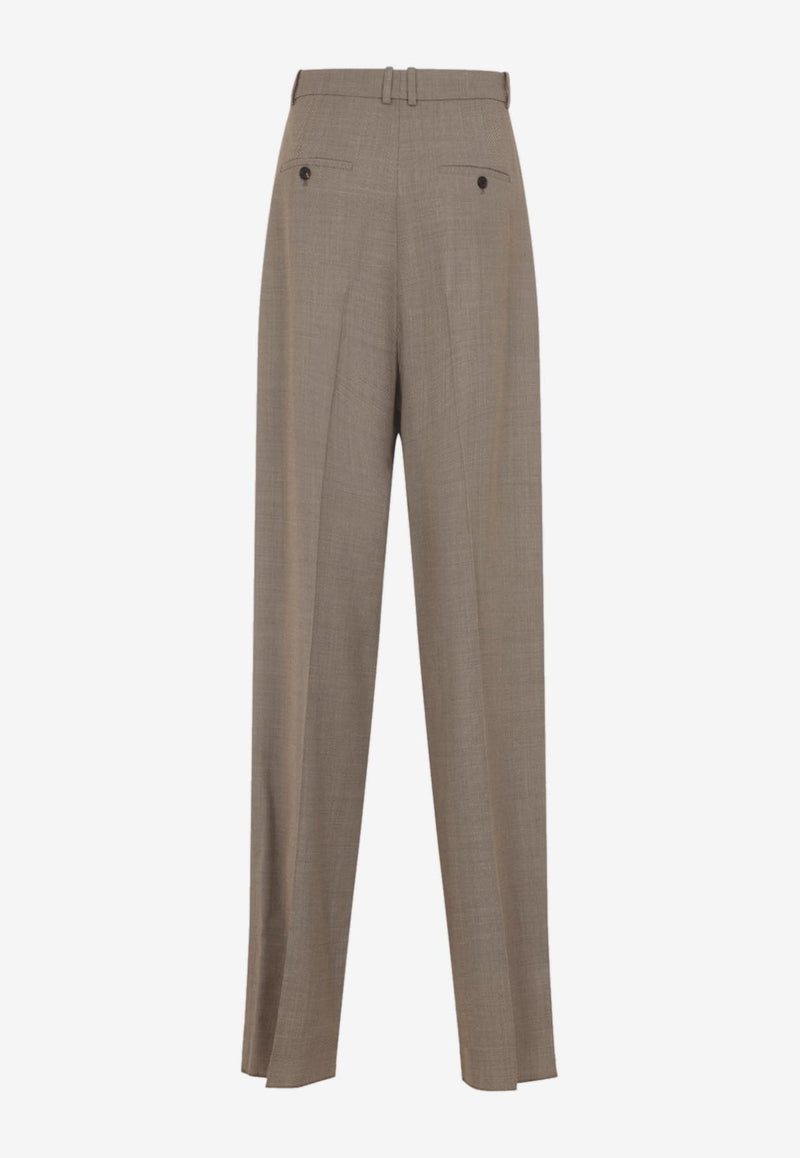 Pleated Tailored Pants in Wool