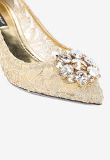 Bellucci 60 Crystal-Embellished Lace Pumps