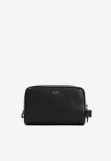 Grained Leather Toiletry Pouch