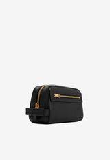 Grained Leather Toiletry Pouch