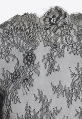 See-Through Floral Lace Top