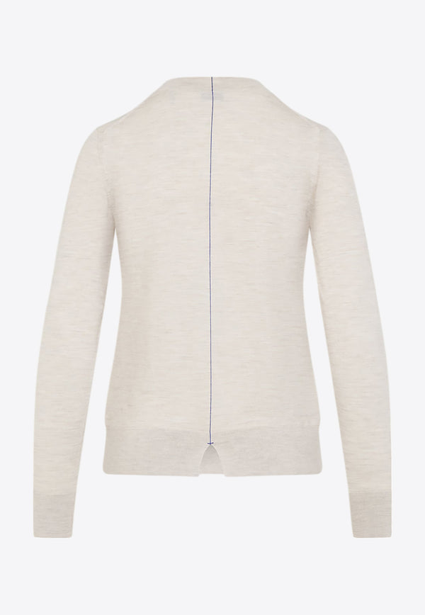 B Shield Embroidered Wool Sweater