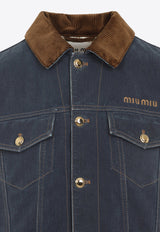 Logo-Embroidered Denim Vest