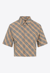 Vintage Check Cropped Shirt