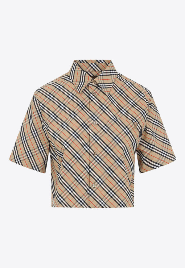 Vintage Check Cropped Shirt