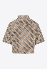 Vintage Check Cropped Shirt