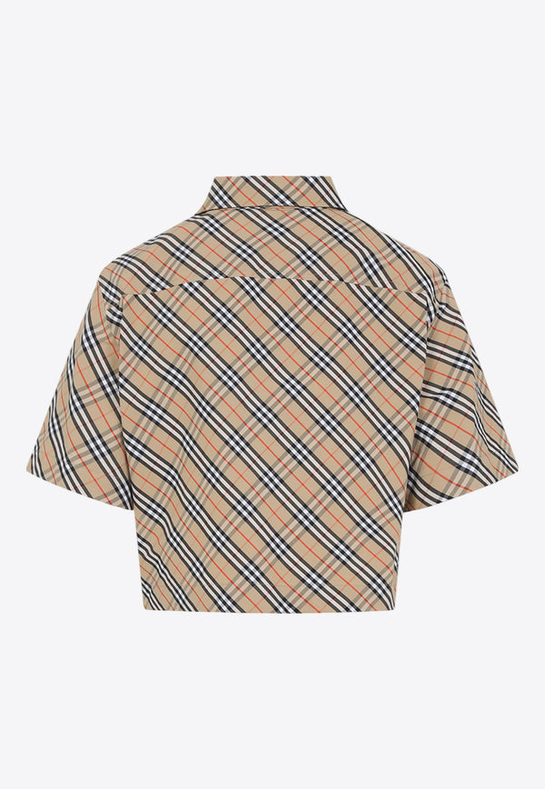 Vintage Check Cropped Shirt