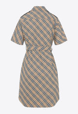 Checked Mini Shirt Dress