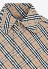 Checked Mini Shirt Dress