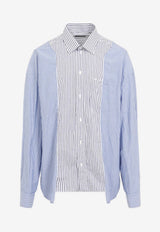 Paneled Striped Shirt