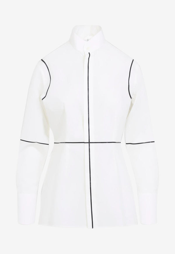 Long-Sleeved Paneled Shirt