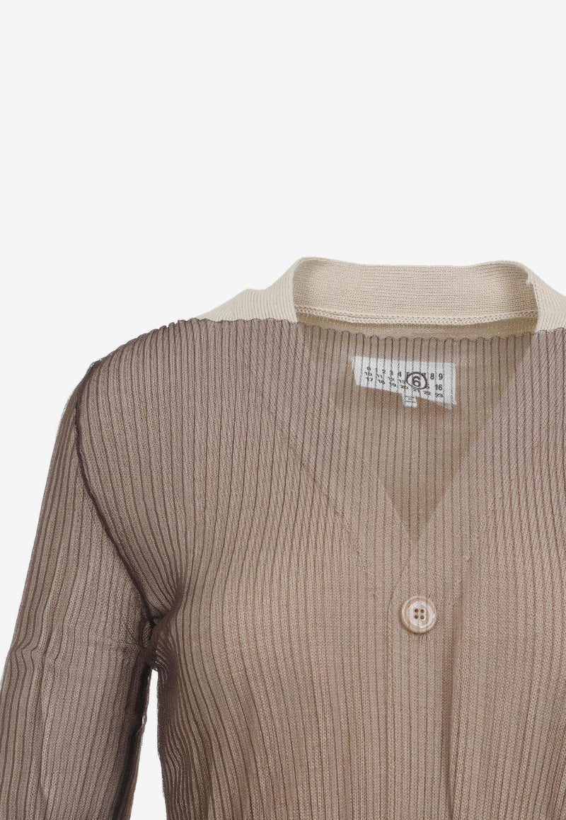 Buttoned Knitted Wool-Blend Dress