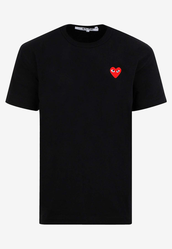 Embroidered Heart Crewneck T-shirt