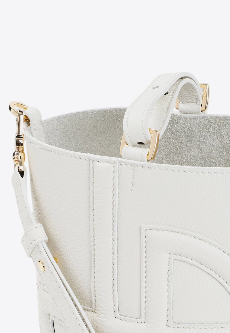 Logo Leather Bucket Bag