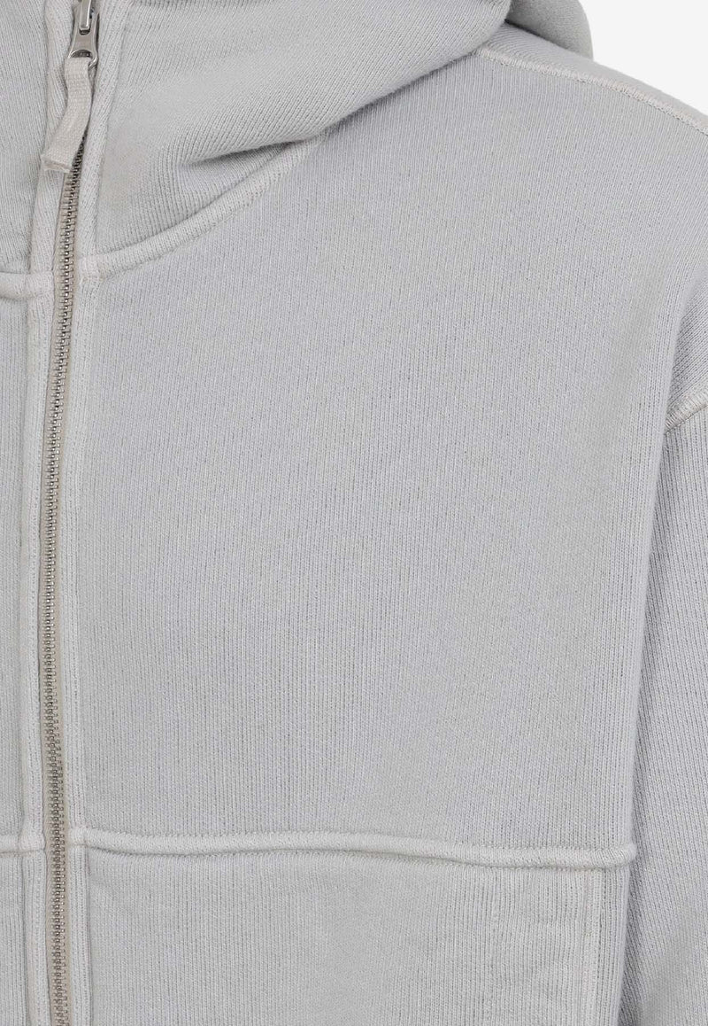 Logo-Patch Zip-Up Hooded Sweatshirt