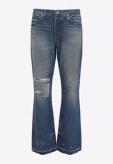 Dagger Distressed Bootcut Jeans