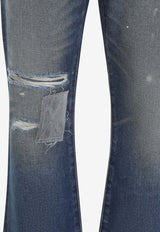 Dagger Distressed Bootcut Jeans