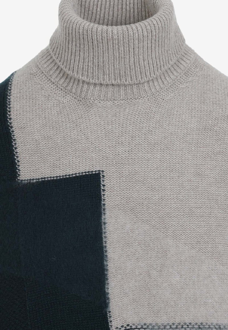 Intarsia Turtleneck Sweater