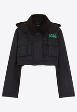 X GANNI Peplum Wax Jacket