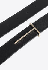 T-Buckle Reversible Leather Belt