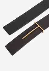 T-buckle Reversible Leather Belt
