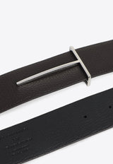 T-buckle Reversible Leather Belt