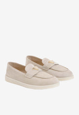 Logo Suede Loafers