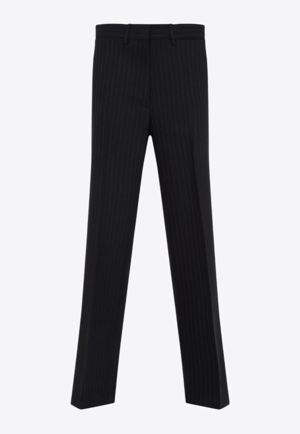 Straight-Leg Wool Pants