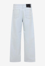 Mid-Rise Bleached Jeans