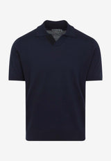 Fine-Knit Polo T-shirt