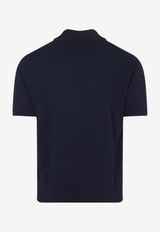 Fine-Knit Polo T-shirt