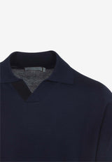 Fine-Knit Polo T-shirt