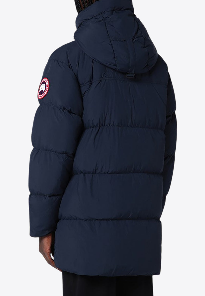 Canada Goose Lawrence Logo Patch Hooded Parka Blue 2801MNY/P_CANAD-63