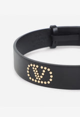 VLogo Leather Choker