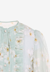 Floral Print Silk Blouse