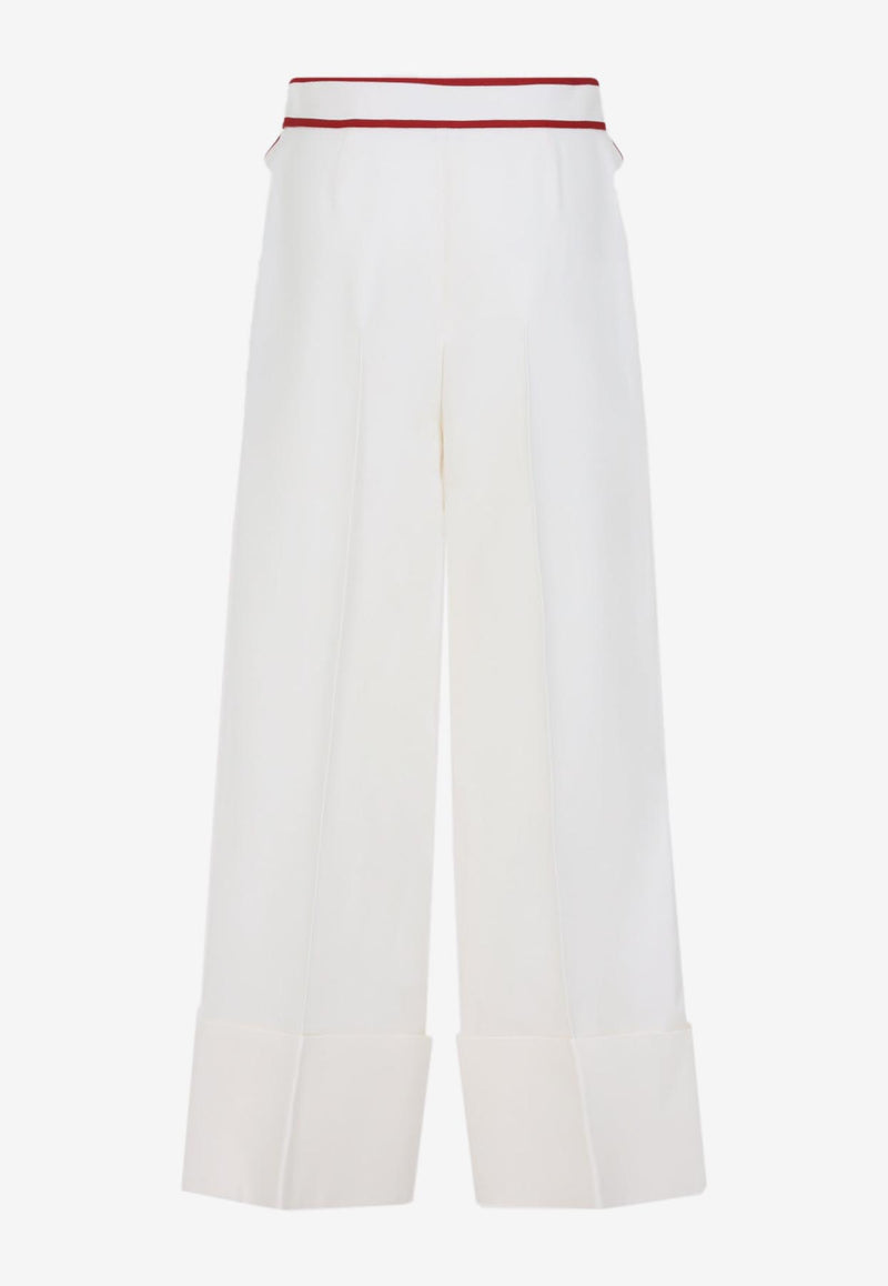Crepe Couture Wide-Leg Pants