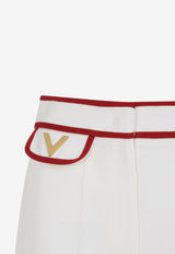 Crepe Couture Wide-Leg Pants