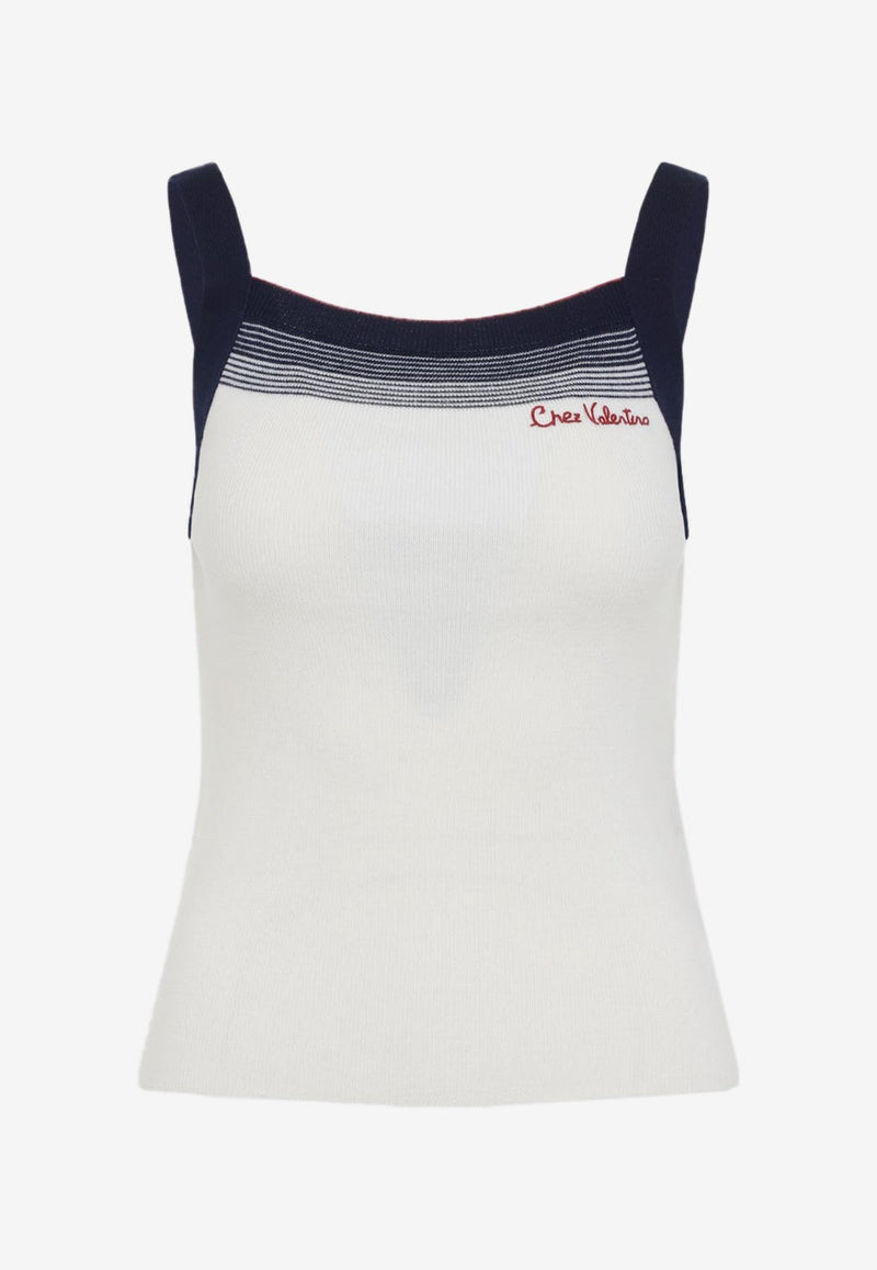 Sleeveless Knit Wool Top