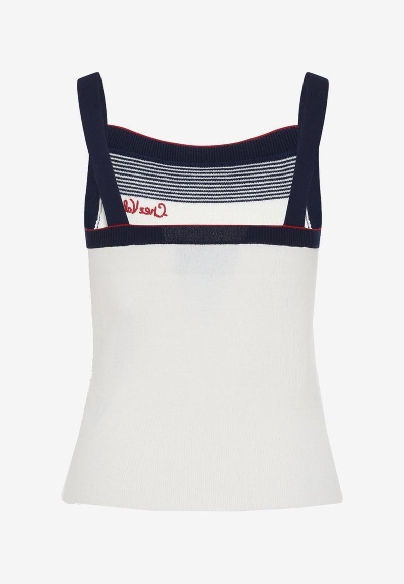 Sleeveless Knit Wool Top