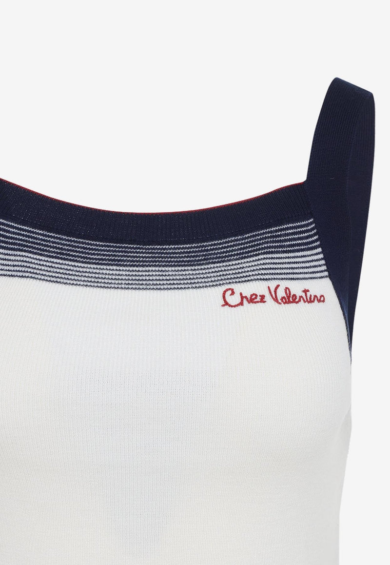 Sleeveless Knit Wool Top