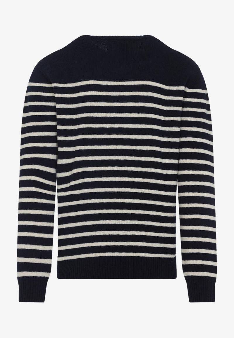 Logo Striped Wool Sweater