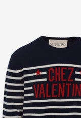 Logo Striped Wool Sweater