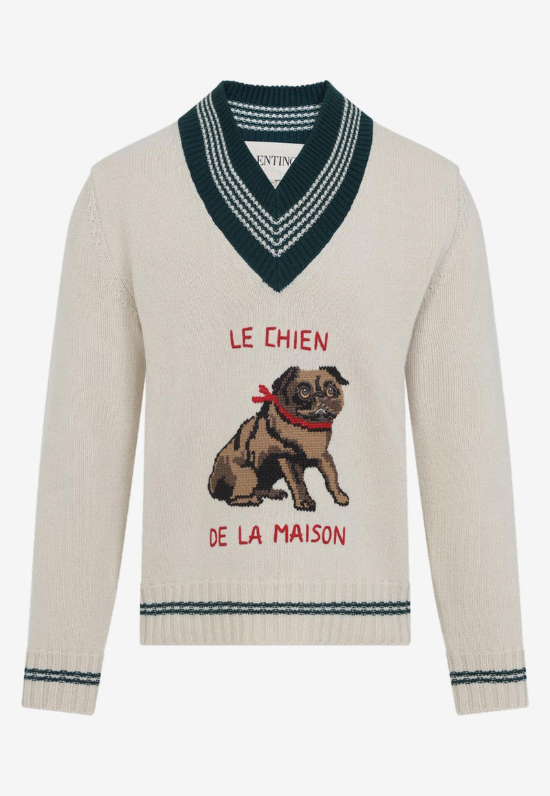 Le Chien de la Maison Jacquard Wool Sweater