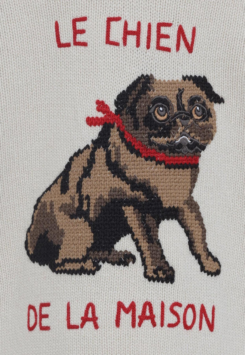 Le Chien de la Maison Jacquard Wool Sweater