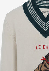Le Chien de la Maison Jacquard Wool Sweater