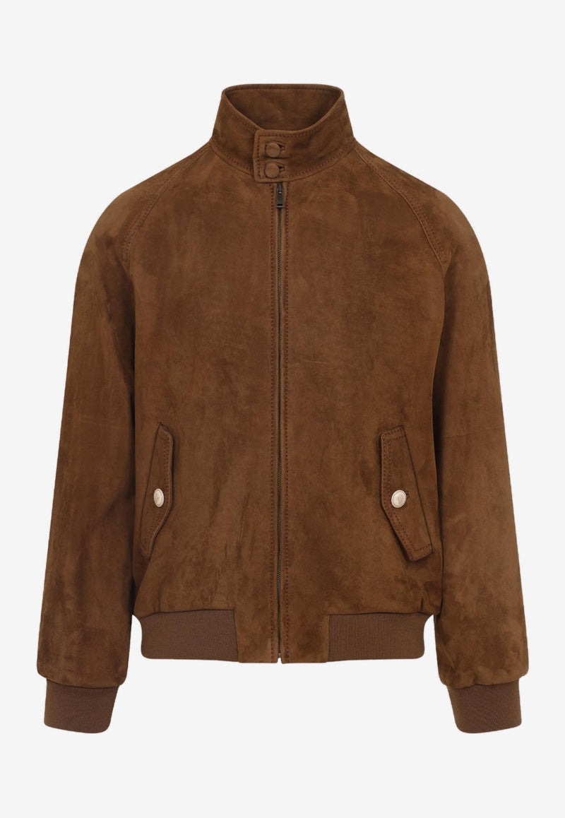 Suede Zip-Up Jacket
