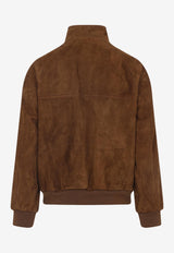 Suede Zip-Up Jacket