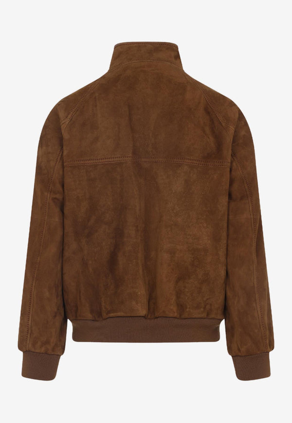 Suede Zip-Up Jacket