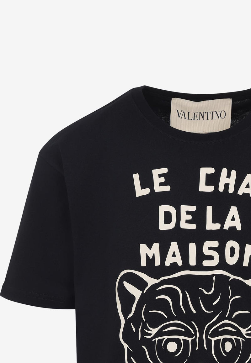 Le Chat De La Maison Print T-shirt